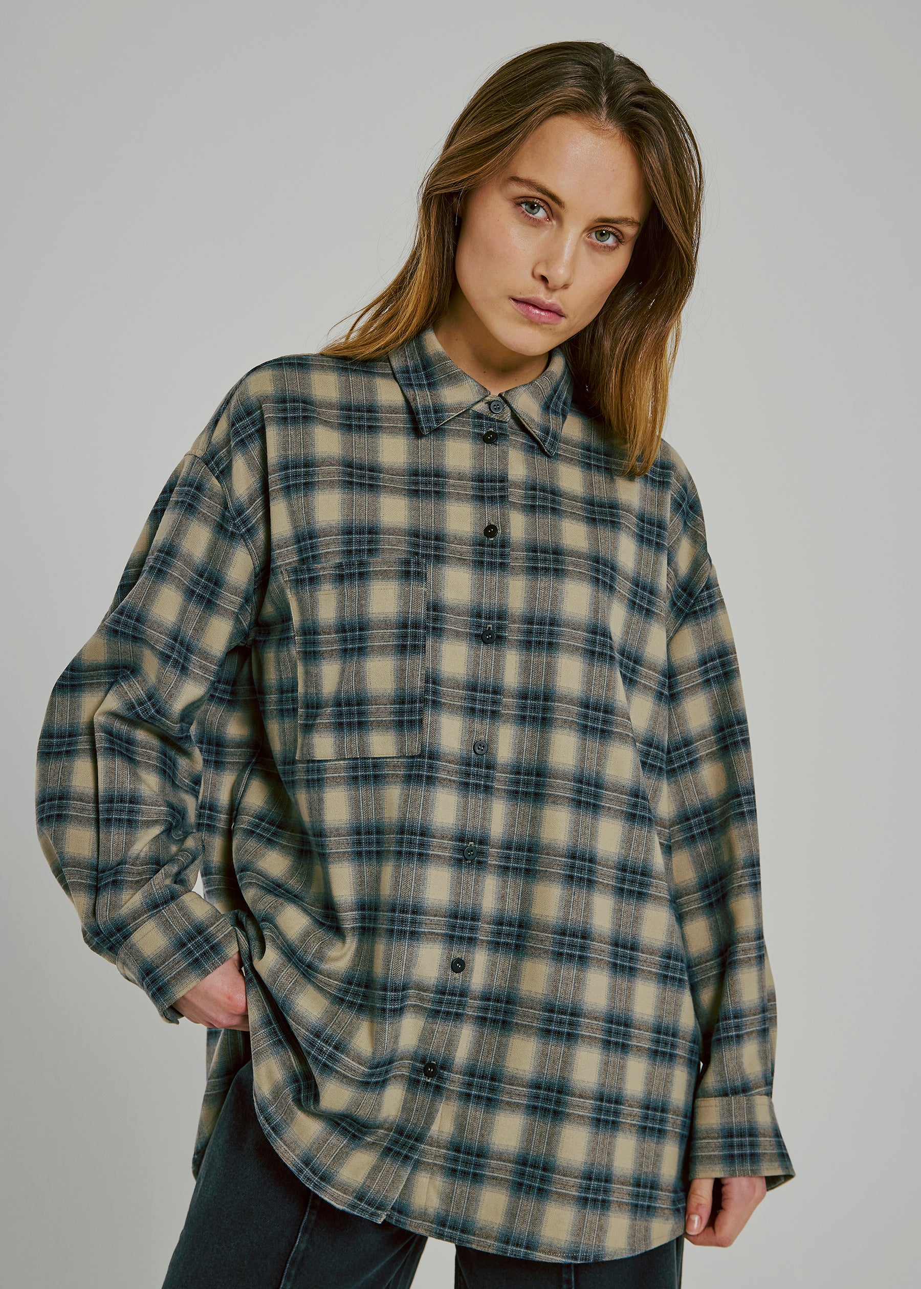 NORR Woody shirt Shirts Blue check
