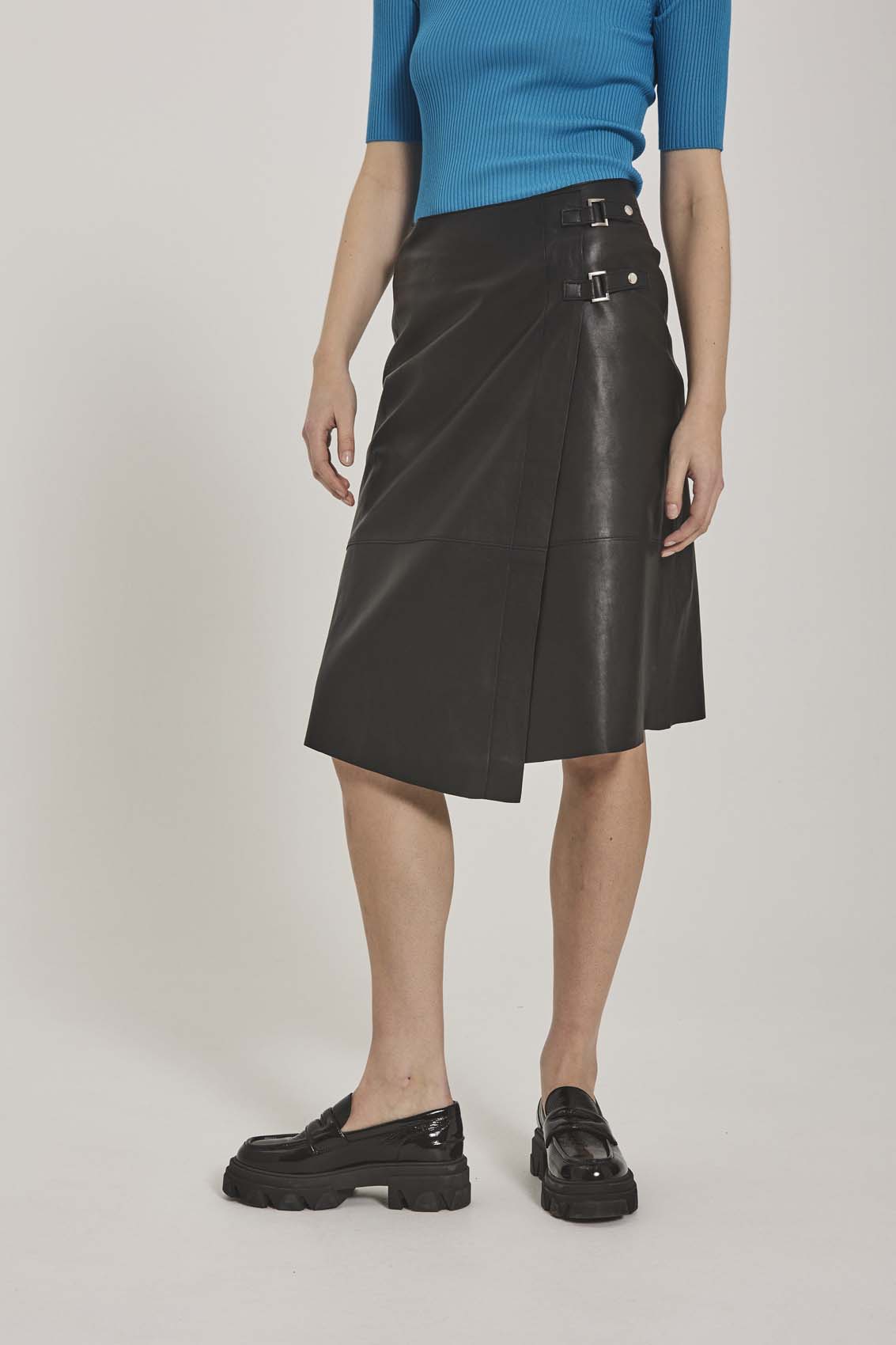 NORR Albana leather skirt Skirts Black