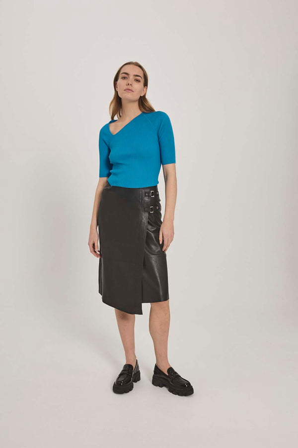 NORR Albana leather skirt Skirts Black