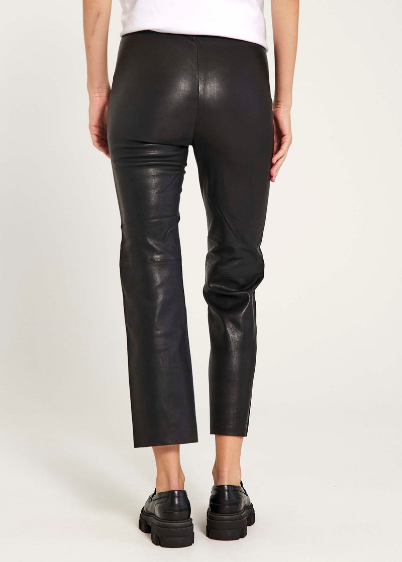 NORR Celia stretch leather pants Pants Black